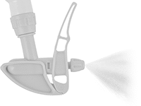 Image of ProductInUse. Side2 orientation. Spray Bottles. Any-Angle Spray Bottles for Harsh Chemicals.