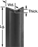 Image of Product. Front orientation. Contains Annotated. Corner Guards. Raised-Bulb Corner Guards.