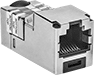 Image of Product. Front orientation. RJ45 Connectors. Shielded Punch-Down RJ45 Connectors.