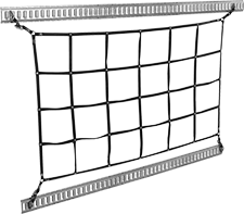 Image of ProductInUse. Shown Installed (Tracks Sold Separately). Front orientation. E-Track Cargo Nets. Snap-In E-Track Cargo Nets.