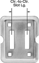 Image of Product. Front orientation. Contains Annotated. E-Track&nbsp;Plates. Style C.