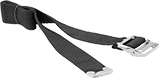 Image of Product. Front orientation. Cinching Straps. Cinching Straps, Nickel-Plated Steel Feed-Through Buckle.