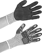 Image of Product. Gloves with Knuckle Guards. Front orientation. Gloves. Cut- and Arc-Flash-Protection Gloves.
