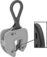 Image of Product. A. Top orientation. Contains Inset. Plate Clamps. Vertical-Lift with 180° Flip Plate Clamps, Automatic Close, Style A.
