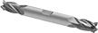 Image of Product. Front orientation. End Mills. Cobalt Steel Square End Mills with Two Milling Ends, 4 Flutes.