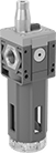 Image of Product. Front orientation. Compressed Air Lubricators. Compressed Air Lubricators, Female Outlet, Acetal Bowl Guard, Clear Bowl.