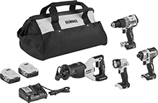 Image of Product. Front orientation. Cordless Tool Kits. DeWalt Cordless Tool Kits.