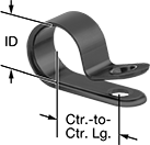 Image of Product. Front orientation. Contains Annotated. Loop Clamps. Plastic Loop Clamps, Nylon.