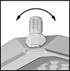 Image of Specification. Corner Connection. Front orientation. ZoomedIn view. Contains Annotated, Border. Corner Electrical Connection. Panel Machine Lights.