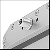 Image of Specification. Side Connection. Front orientation. ZoomedIn view. Contains Border. Side Electrical Connection. Panel Machine Lights.