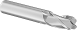 Image of Product. Front orientation. End Mills. Carbide Square End Mills, 3 Flutes.
