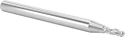 Image of Product. Front orientation. End Mills. Miniature Carbide Ball End Mills, 3 Flutes.