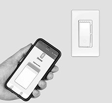 Image of ProductInUse. Front orientation. Light Dimmers. Smart Light Dimmers.
