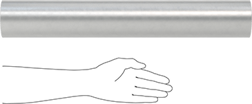 Image of Product. Side1 orientation. Contains SizingReference. High-Strength 17-4 PH Stainless Steel Rod, 3-5/8" Diameter.
