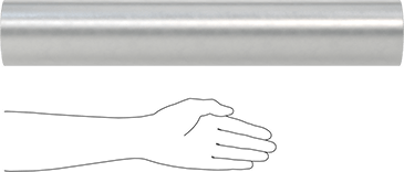 Image of Product. Side1 orientation. Contains SizingReference. Extreme-Strength 17-4 PH Stainless Steel Rod, 4" Diameter.