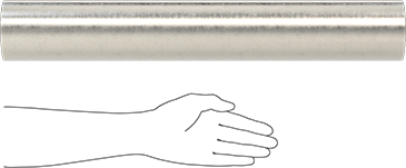 Image of Product. Side1 orientation. Contains SizingReference. High-Strength 17-4 PH Stainless Steel Rod, 3-5/8" Diameter.