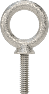 Image of Product. With Sholder. Front orientation. 316 Stainless Steel Eyebolt, with Shoulder-for Lifting, 1/4"-20 Thread Size, 1" Thread Length .