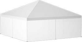 Image of ProductInUse. Front orientation. Tent Walls. Clear.