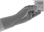 Image of ProductInUse. Front orientation. Gloves. Static-Control Disposable Gloves.