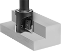 Image of ProductInUse. Square Cut Style. Front orientation. End Mill Insert Holders. Replaceable Carbide-Insert Square End Mill Holders for Manual Milling Machines.