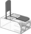 Image of Product. Style A. Front orientation. Wire Splices, Connectors, and Taps. Quick-Connect Clamp-On Wire Connectors, Fully Insulated, Style A.