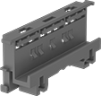 Image of Product. DIN Rail Adapter. Front orientation. DIN Rail Mounting Adapters. Quick-Connect Clamp-On Wire Connectors.