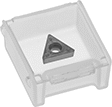Image of Product. Individual Carbide Insert Shown In Case. Front orientation. Counterbore Inserts. Inserts for Carbide-Insert Counterbores.