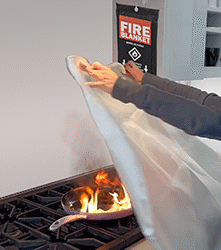 Image of ProductInUse. Front orientation. Fire Blankets.