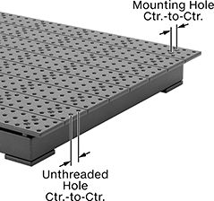 Image of Product. Front orientation. Contains Annotated. Grid Fixture Plates. Grid Fixture Plates for Welding, Tabletop Fixture Plates.