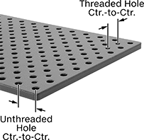Image of Product. Front orientation. Contains Annotated. Grid Fixture Plates. Grid Fixture Plates for Welding, Fixture Plates.