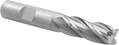 Image of Product. Front orientation. End Mills. High-Speed Steel Square End Mills, 4 Flutes.