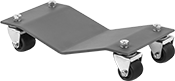 Image of Product. Style D. Front orientation. Dollies. Solid-Platform Steel Dollies, Recessed Smooth-Platform—Flush.