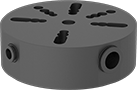 Image of Product. Front orientation. Robot Tool Mounts. Robot Tool Mounts for Vacuum Cups, Black Acetal.