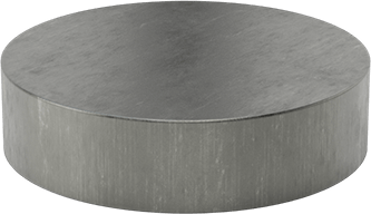 Image of Product. Bottom orientation. High-Strength 1045 Carbon Steel, Disc, 1" Long, 4" Diameter.