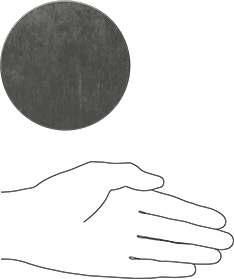 Image of Product. Side1 orientation. Contains SizingReference. High-Strength 1045 Carbon Steel, Disc, 1" Long, 4" Diameter.