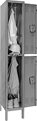 Image of ProductInUse. Lockers with Hooks. Front orientation. Lockers. Assembly-Required Lockers.