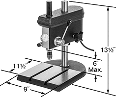 Image of Product. Front orientation. Contains Annotated. Drill Presses. Precision Bench-Mount Drill Presses for Small Holes.