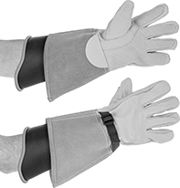 Image of ProductInUse. For Taper Cuff Gloves. Front orientation. Protectors for Gloves. For Taper Cuff.