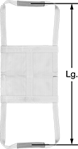 Image of Product. Top orientation. Contains Annotated. Slings. Extra-Wide Basket Slings.