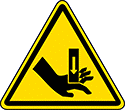 Image of Product. Style B. Front orientation. Style B. Machine and Equipment Operation ISO Labels .