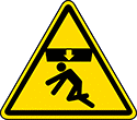 Image of Product. Front orientation. Labels. Machine and Equipment Operation ISO Labels , Crushing of Body Hazard Symbol.