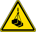 Image of Product. Front orientation. Labels. Machine and Equipment Operation ISO Labels , Overhead Load Warning Symbol.