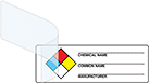 Image of Product. Labels. Front orientation. Adhesive Back. NFPA Diamond Labels with Laminating Flap .