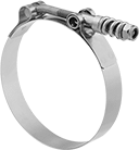 Image of Product. Front orientation. Hose and Tube Clamps. Constant-Tension Bolt Clamps.