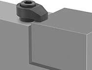 Image of ProductInUse. Front orientation. Fixture Clamps. Hold-Down Fixture Clamps.