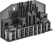 Image of Product. Metal Wall-Mount Rack. Front orientation. Fixturing Kits. Setup Clamp and T-Slot Fastener Kits, Metal Wall-Mount Rack.