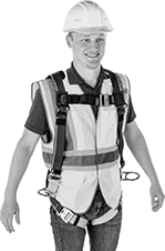 Image of ProductInUse. Front orientation. Fall-Arrest Harnesses. Fall-Arrest Harnesses for Positioning, Style C.