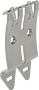 Image of Product. Double-Clip Adapters for DIN 3 Rails. Front orientation. DIN Rail Mounting Adapters. For DIN 3 Rails, Double-Clip Adapters.