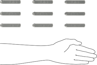 Image of Product. Side1 orientation. Contains SizingReference. Steel Stamp for Hard Materials, Number Set, 1/4" Character Height.