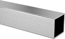 Image of Product. Front orientation. Stainless Steel. Polished Multipurpose 304 Stainless Steel Rectangular Tubes, Square Profile.